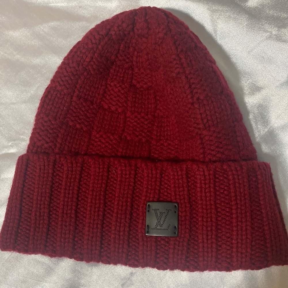 New Louis Vuitton Damier Pure Cashmere Knitted Beanie Scull Cap Rare Piece